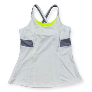 NEW Lucky In Love x K-Swiss Tank Top Women's Medium White Tennis Golf Athletic